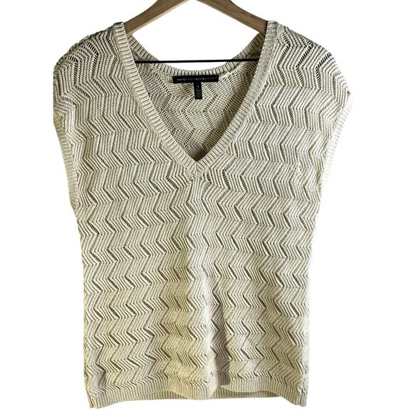 White House Black Market Tops - White House Black Market - Beige Knit Shirt - Size M